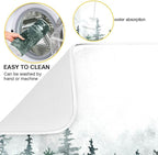 Winter Forest Scenery Dish Drying Mat - Image 2