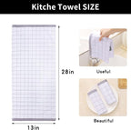 Homaxy 100% Cotton Terry Kitchen Towels, Checkered Designed, Soft and Super - Image 5