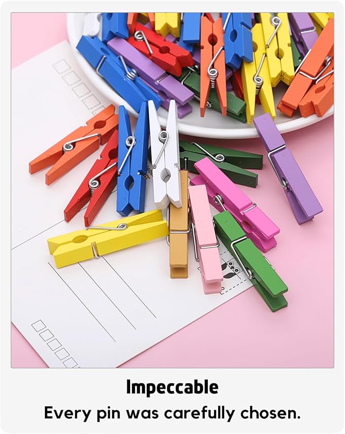 Clothes Pins Wooden Colored Clothespins - Image 8