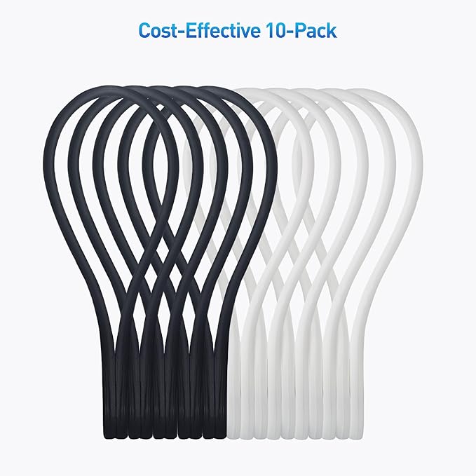 Cable Matters 10-Pack Ultra Strong Silicone Magnetic Cable Ties, Magnetic Cord - Image 7
