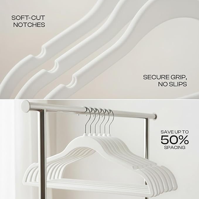 Utopia Home Velvet Hangers 50 Pack – Luxury Non-Slip Slim Pant & Coat Hangers - Image 8