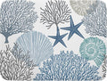 Blue Coral Dish Drying Mat 18x24 Inch Absorbent Reversible Summer Beach Drying by Kawani