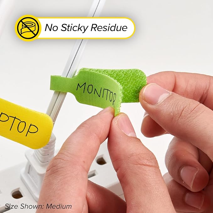 Cable Labels - Wrap-It Storage - Circles, Wire Tags Write on Surface - Image 5