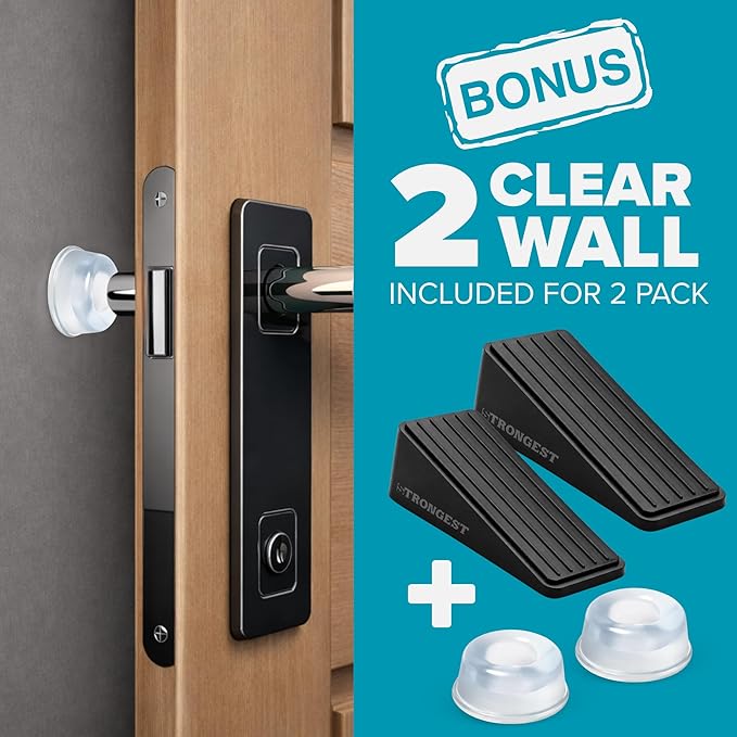 Strongest Home Heavy Duty Door Stopper Wedge | Non-Slip Rubber and Metal Door - Image 6