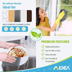 AIDEA Microfiber Cleaning Cloth Grey 12PK, Microfiber Towels - Image 6