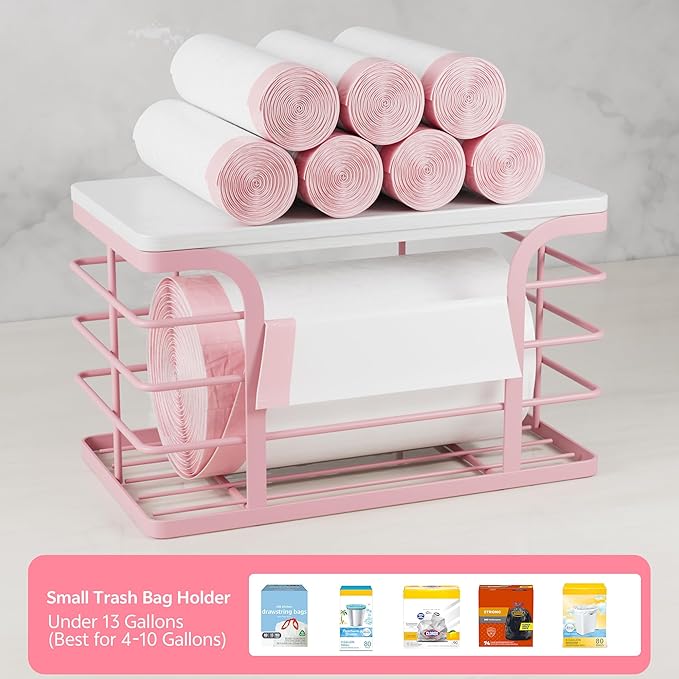 Small Grocery Bag Holder, Wall Mount Trash Bag Holder Dispenser - Image 2