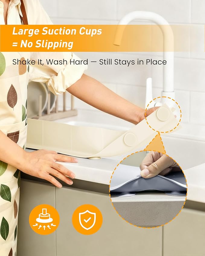 Kitchen Sink Splash Guard 23" Silicone Water Guard - Image 3