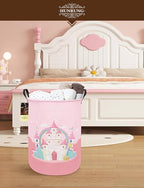 HUNRUNG Laundry Hamper, Large Canvas Fabric Lightweight Storage Basket Toy - Image 5
