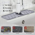 2Pcs Kitchen Sink Splash Guard, Silicone Faucet Mat Splash Guard - Image 3