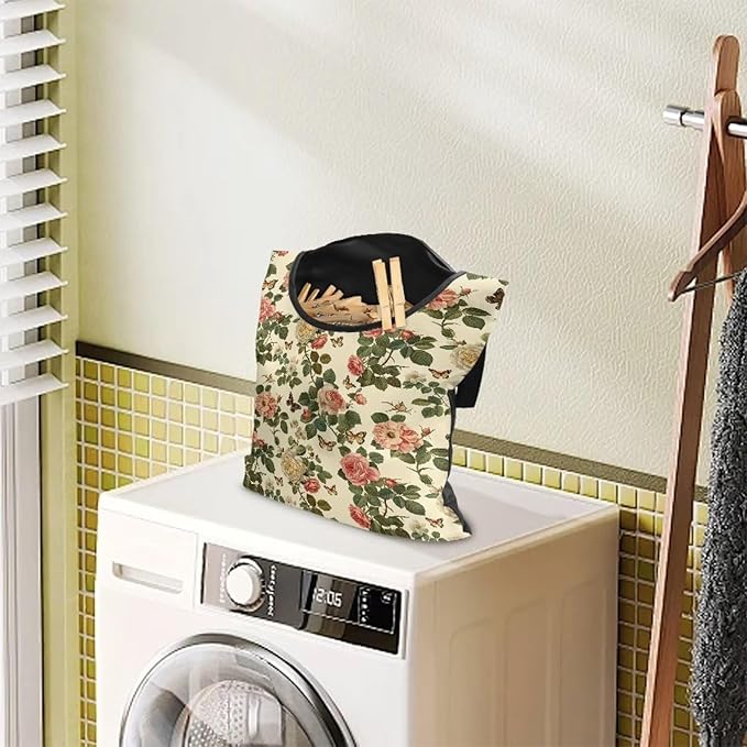 Floral Clothes Pin Hanging Bag - Image 3
