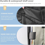 Waterproof Shelf Cover,Outdoor 600D Heavy Duty Dustproof Storage Shelves Cover,36''x14''x72'' Shelf Covers for Wire Shelving with Zippers,Storage Rack Covers with Clear Front - Image 6