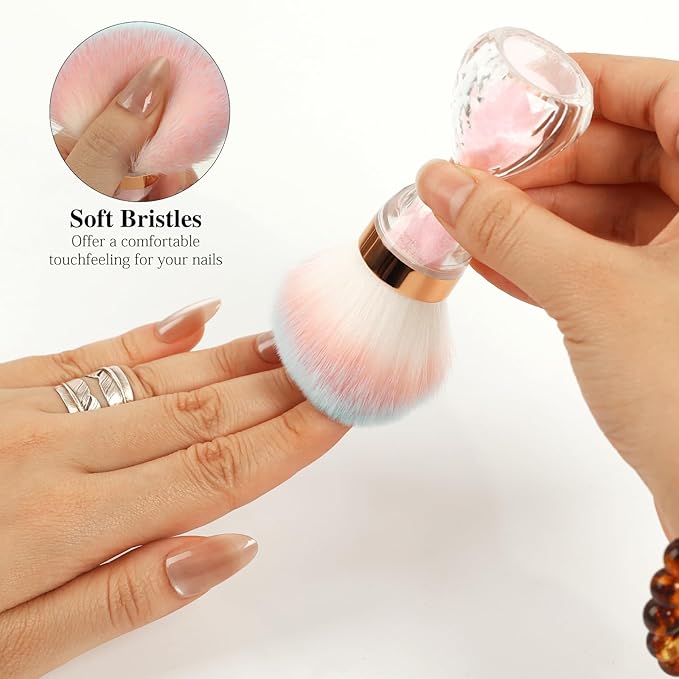 Nail Dust Brush for Acrylic Nails, Soft Brush Nail Art Dust Powder Remover - Image 3