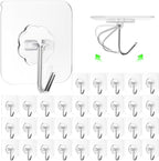 ZESLMG Adhesive Wall Hooks for Hanging, 32 Pack Self Sticky Hooks Heavy Duty by ZESLMG
