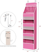 Univivi 5-Shelf Fabric Door Storage Over Door Hanging Organizer - Image 3