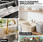 2 Pcs Kitchen Sink Splash Guard Faucet Mats Colored Glass Vases - Image 7
