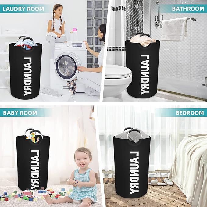 StorageRight 90L Large Laundry Basket, Laundry Hamper, Dirty Clothes Hamper - Image 6