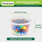 Freshware Food Storage Containers 12 oz Plastic Deli Containers - Image 3