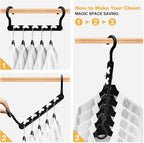 24-Pack-Closet-Organizers-and-Storage, Closet-Organizer-Hangers 5 Holes - Image 3