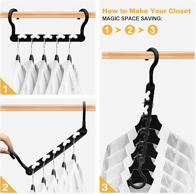 24-Pack-Closet-Organizers-and-Storage, Closet-Organizer-Hangers 5 Holes - Image 3