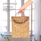 Woven Hanging Water Hyacinth Baskets, Hanging Wall Wicker Basket, Handmade - Image 5