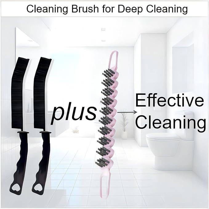 Crevice Cleaning Brush Hard Bristle Grout Brush Scrub Brush Toilet Brush - Image 2