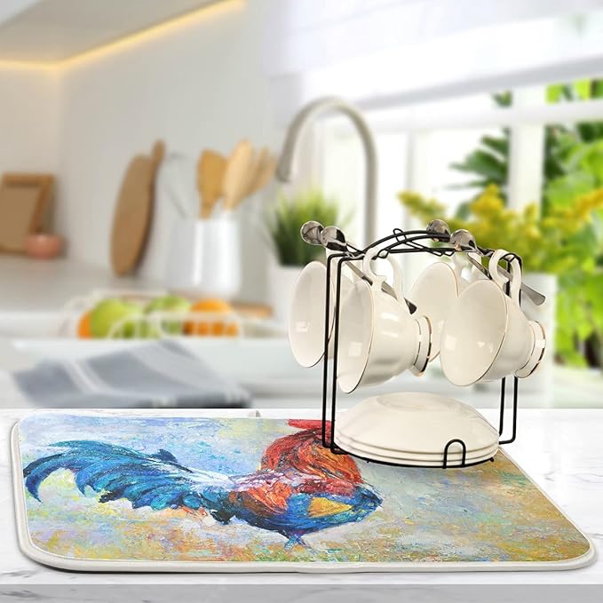 Absorbent Dish Drying Mat for Kitchen Counter - Image 5