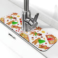 Christmas House Gingerbread Man Furits Kitchen Sink Splash Guard Faucet Mat 1 by WILL+BUDXEG
