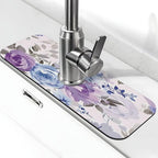 Lavender Flowers Kitchen sink faucet pad, strong water absorption, anti slip by Unknown