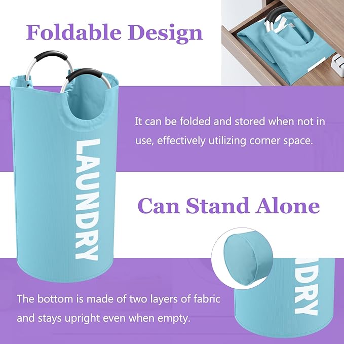 Set of 2 Collapsible Laundry Baskets - Image 3