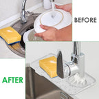 Sink Faucet Splash Guard Mat Silicone Soap Dish Pad Small Faucet Handle Drip - Image 5