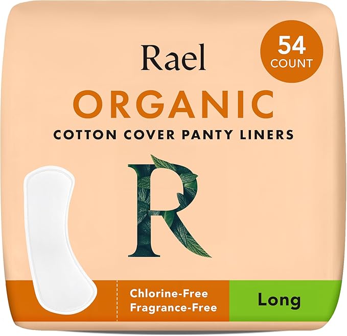 Rael Panty Liners for Women, Organic Cotton Cover by Rael