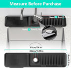 24 Inch Longer Faucet Mat for Kitchen Sink, 5° Slope Fast Self-draining - Image 2