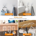 Adhesive Wall Hooks for Hanging Heavy Duty 33lb, Waterproof and Rustproof - Image 5