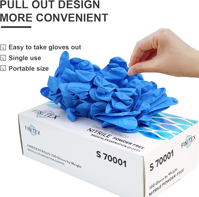 FINITEX Nitrile Disposable Medical Exam Gloves 4 mil Powder-free Latex-Free 100 - Image 8