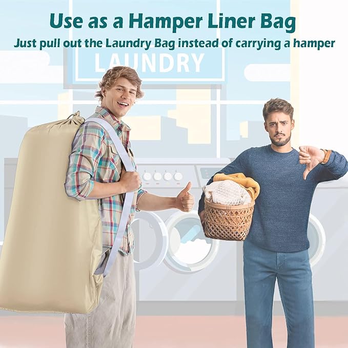 Heavy Duty Laundry Bag 2 Pack XL Nylon Laundry Bags - Image 4