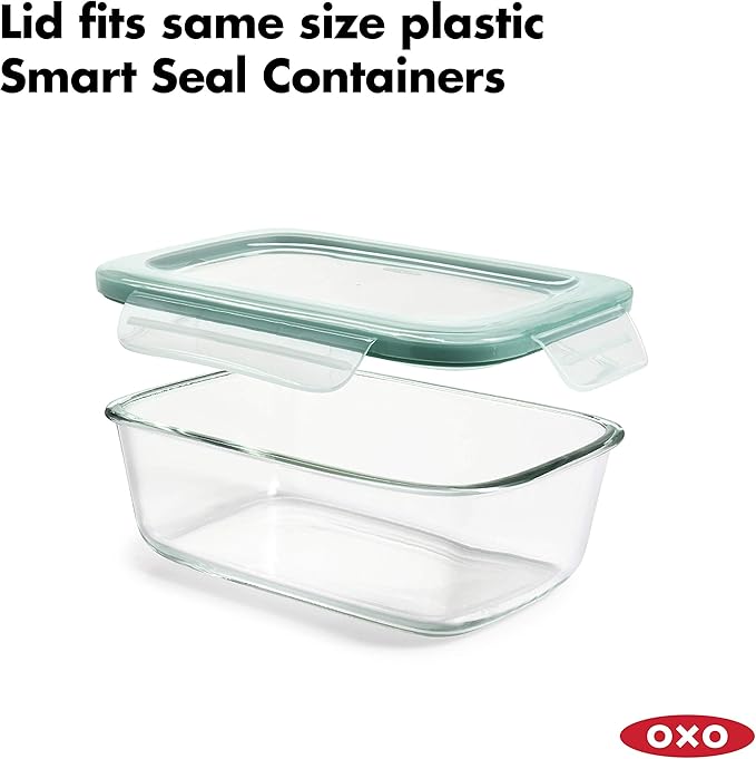 OXO Good Grips 8 Cup Smart Seal Airtight Glass Rectangle Container - Image 5