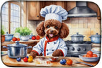Caroline's Treasures DAC6305DDM Chocolate Poodle The Chef Dish Drying Mat by CarolinesTreasures