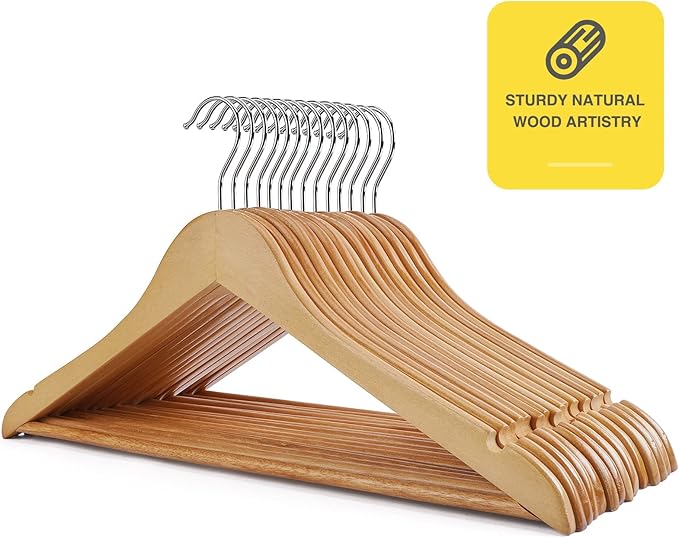 Wooden Hangers - 30 Pack - Clothes Hanger - Image 6