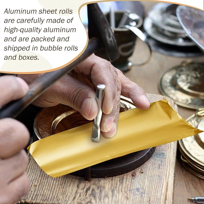 1 Roll Aluminum Metal Crafts DIY Foil 12 Inch x 20 ft x 0.1 mm Thick - Image 7