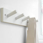SKOLOO Wooden Wall Mounted Coat Rack, 5 Pegs Bamboo Wall Hook - Image 2