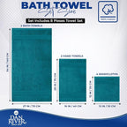 DAN RIVER 8 PC Luxury Bath Towels - Image 2