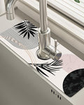 Patterned Sink Faucet Mat Kitchen Splash Guard Super Absorbent Drying Mat by BnhjsdwTablecloth