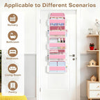 SpaceWhisper Over the Door Organizer, 5 Large Pocket Hanging Storage Organizer - Image 3