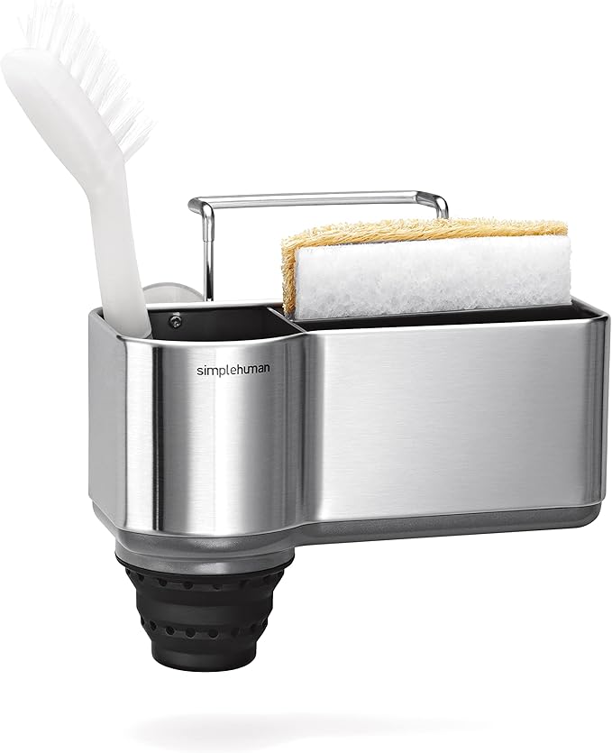 simplehuman Sink Caddy Sponge Holder, Brushed Stainless Steel by Simplehuman