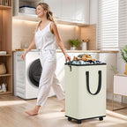 Laundry Basket with Wheels, Collapsible Laundry Baskets, Laundry Hamper with - Image 6