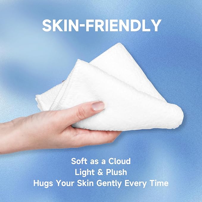 Coral Velvet Washcloths Bulk -100 Pack, Highly Absorbent and Soft White Face - Image 4
