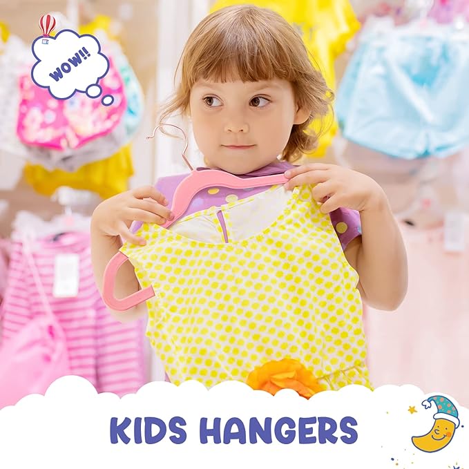HOUSE DAY Velvet Kids Hangers 120 Pack, Premium Children Hangers - Image 2