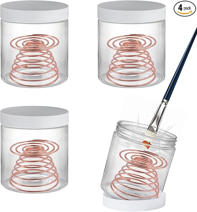 4 Sets Paint Brush Cleaner, Paint Brush Cleaning Cup by Unknown