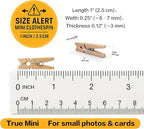 LWR CRAFTS Wooden Mini Clothespins 100 Per Pack 1" 2.5cm - Image 2