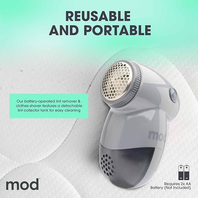 MOD 2 Pack Portable Fabric Shaver and Lint Remover, Reusable Pet Hair Remover - Image 3